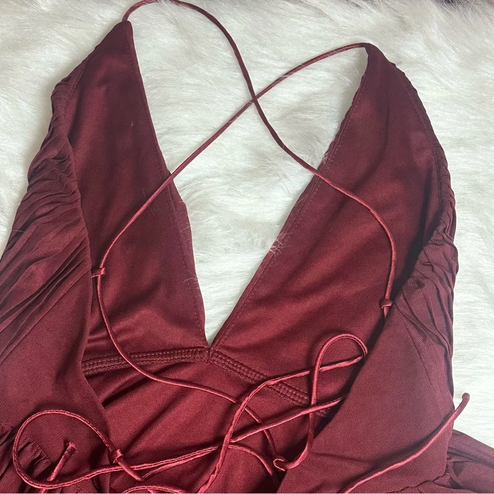 Tobi Women's Wine Always Around Skater Dress. sz xsmall